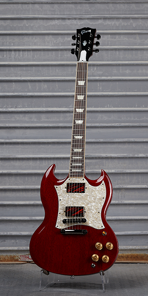 cherry sg with white pickguard