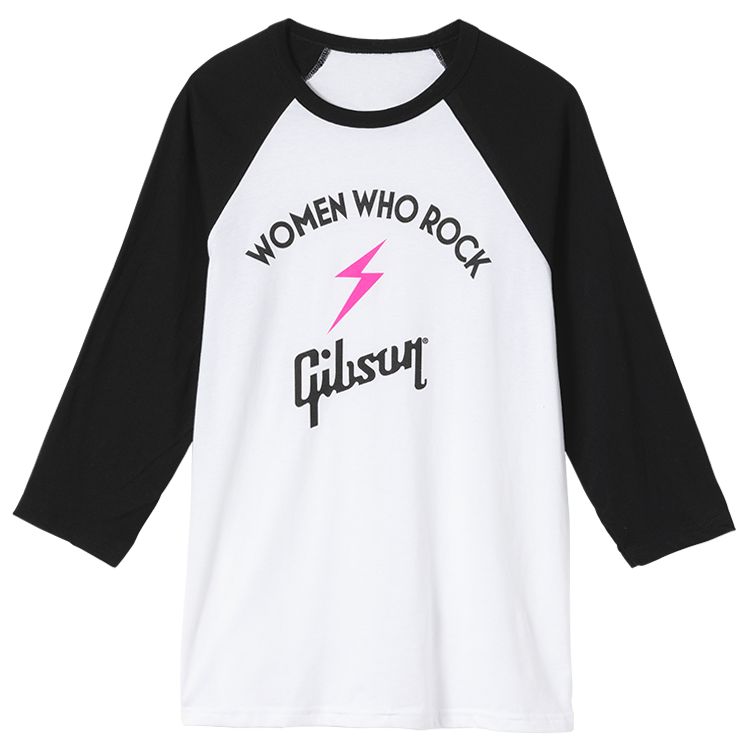 Women Who Rock x Gibson Baseball Tee (White)