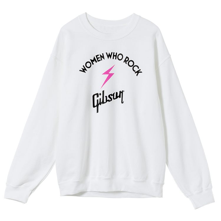 Women Who Rock x Gibson Crewneck Sweatshirt (White)
