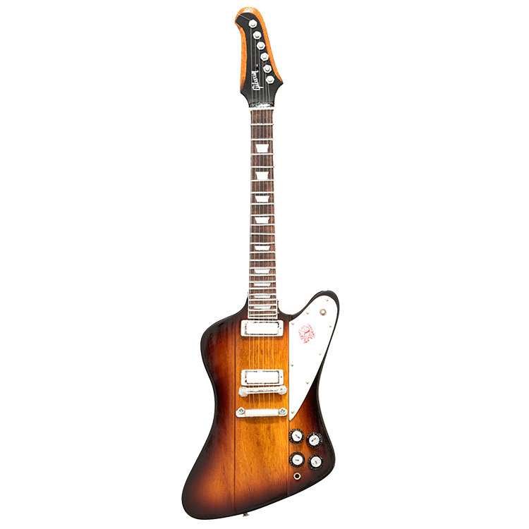 AXE HEAVEN® Firebird V Vintage Sunburst 1:4 Scale Mini Guitar 